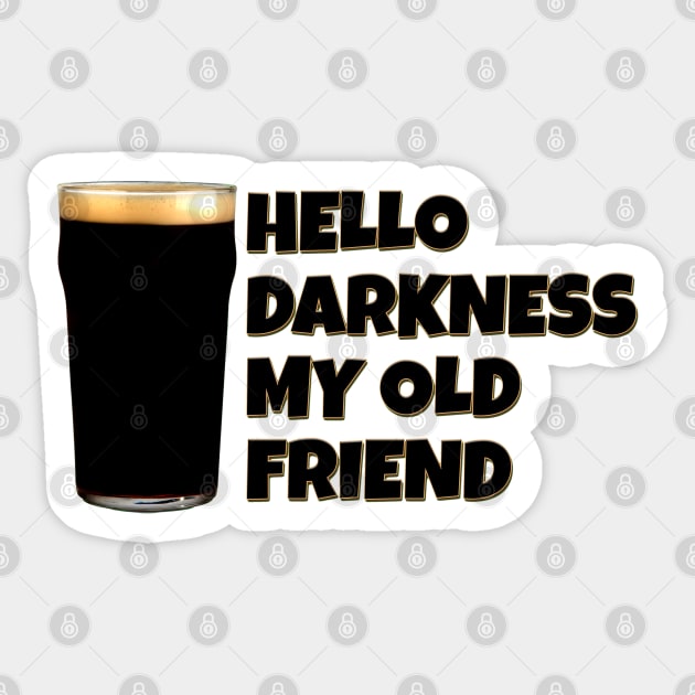 Stout - Hello Darkness Sticker by INLE Designs